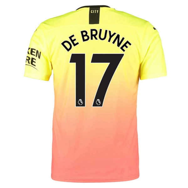 Camiseta Manchester City NO.17 De Bruyne Tercera equipo 2019-20 Naranja